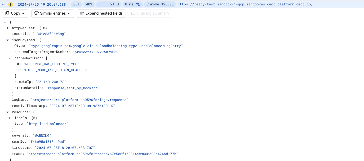 Load Balancer Logs