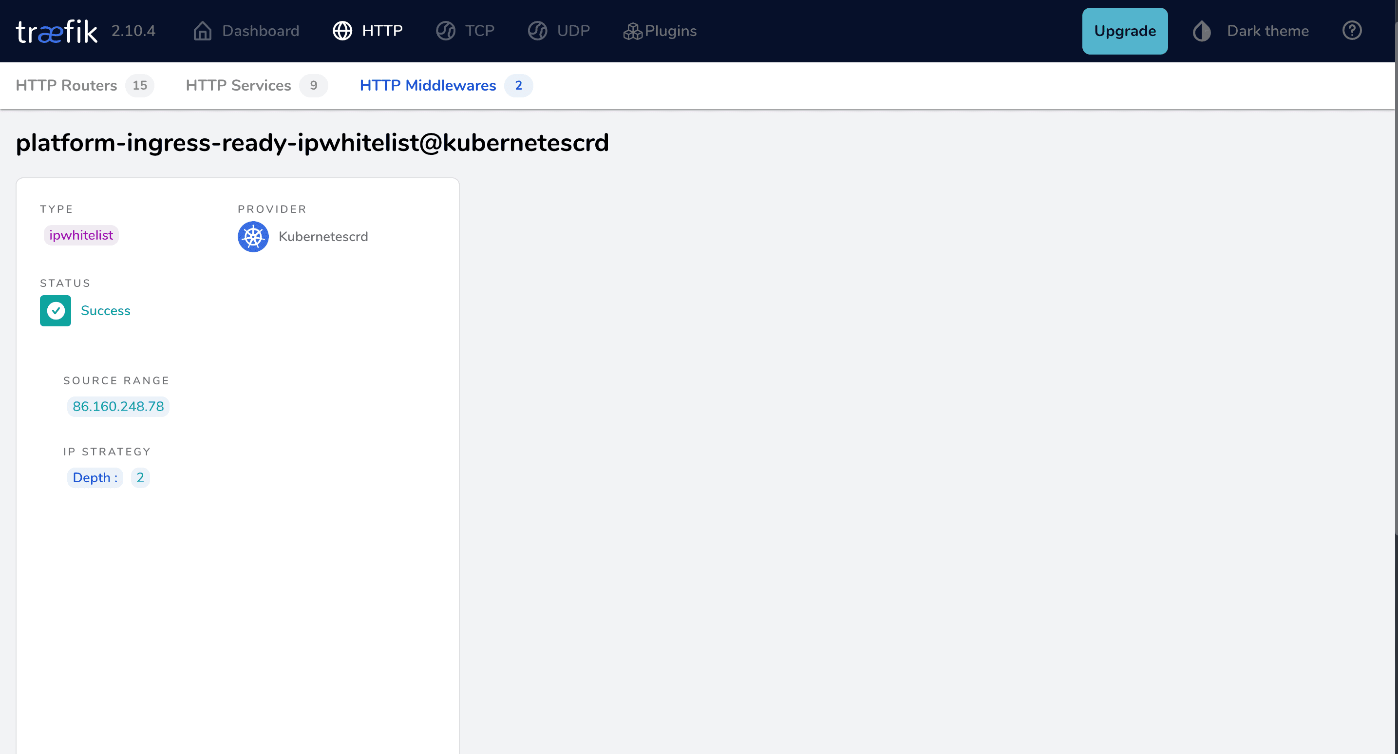 Traefik Dashboard