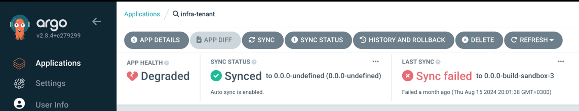 Check tenant deployment status