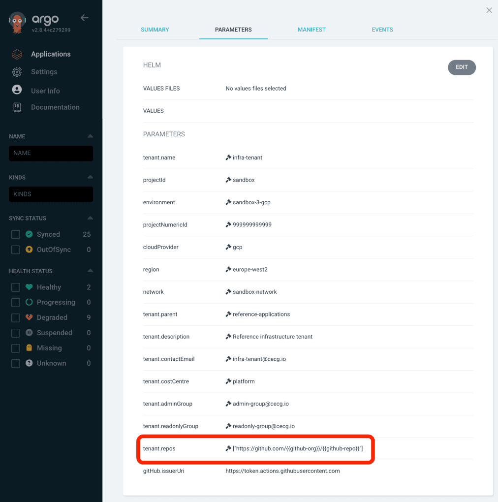 Tenant repos